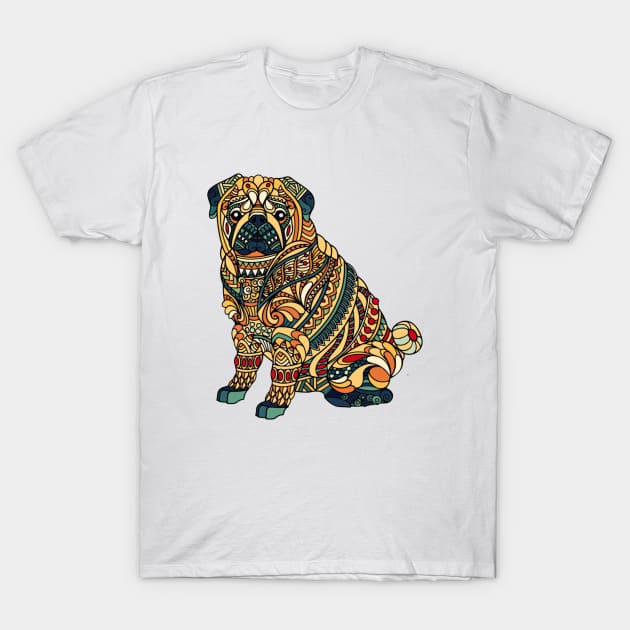 Mandala Pug T-Shirt by ArtJoy